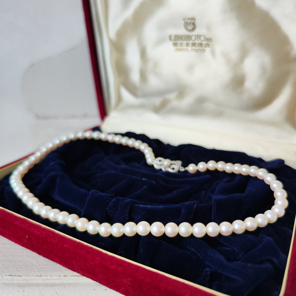 MIKIMOTO ミキモト あこや真珠 ネックレス シルバー