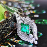【ロシア産 ノンオイル】天然エメラルド 天然ダイヤモンド ネックレス GIA