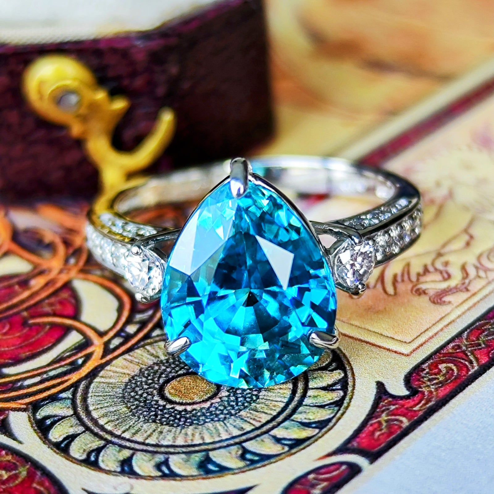 天然ジルコン 7.06ct 天然ダイヤモンド リング – Mico宝飾店