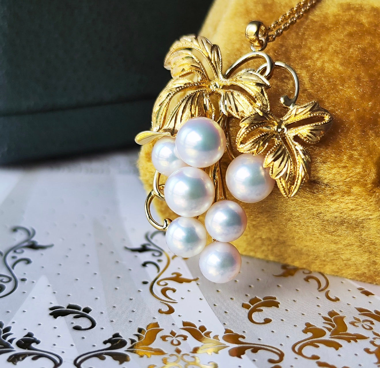 MIKIMOTO ミキモト あこや真珠 葡萄 ネックレス 18金