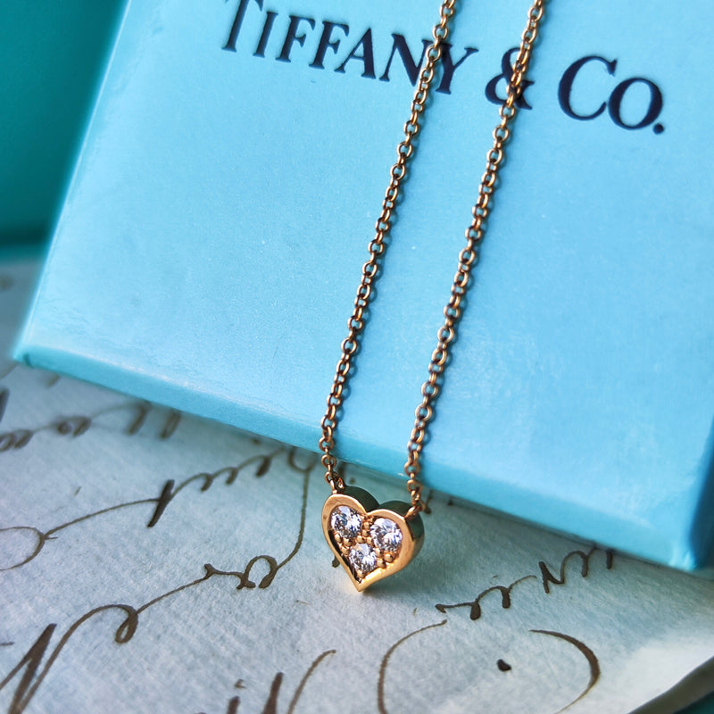 TIFFANY &Co ティファニー センチメンタルハート ダイヤモンド ネックレス