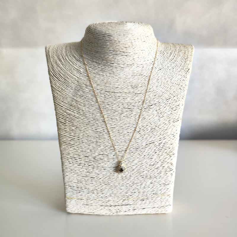 天然アンダリュサイト 天然ダイヤモンド ネックレス