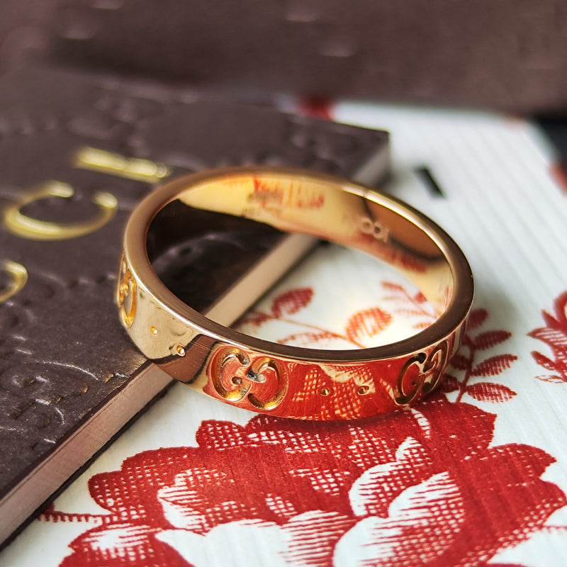 高級素材使用ブランド GUCCI グッチ アイコンリング – Mico宝飾店 アクセサリー