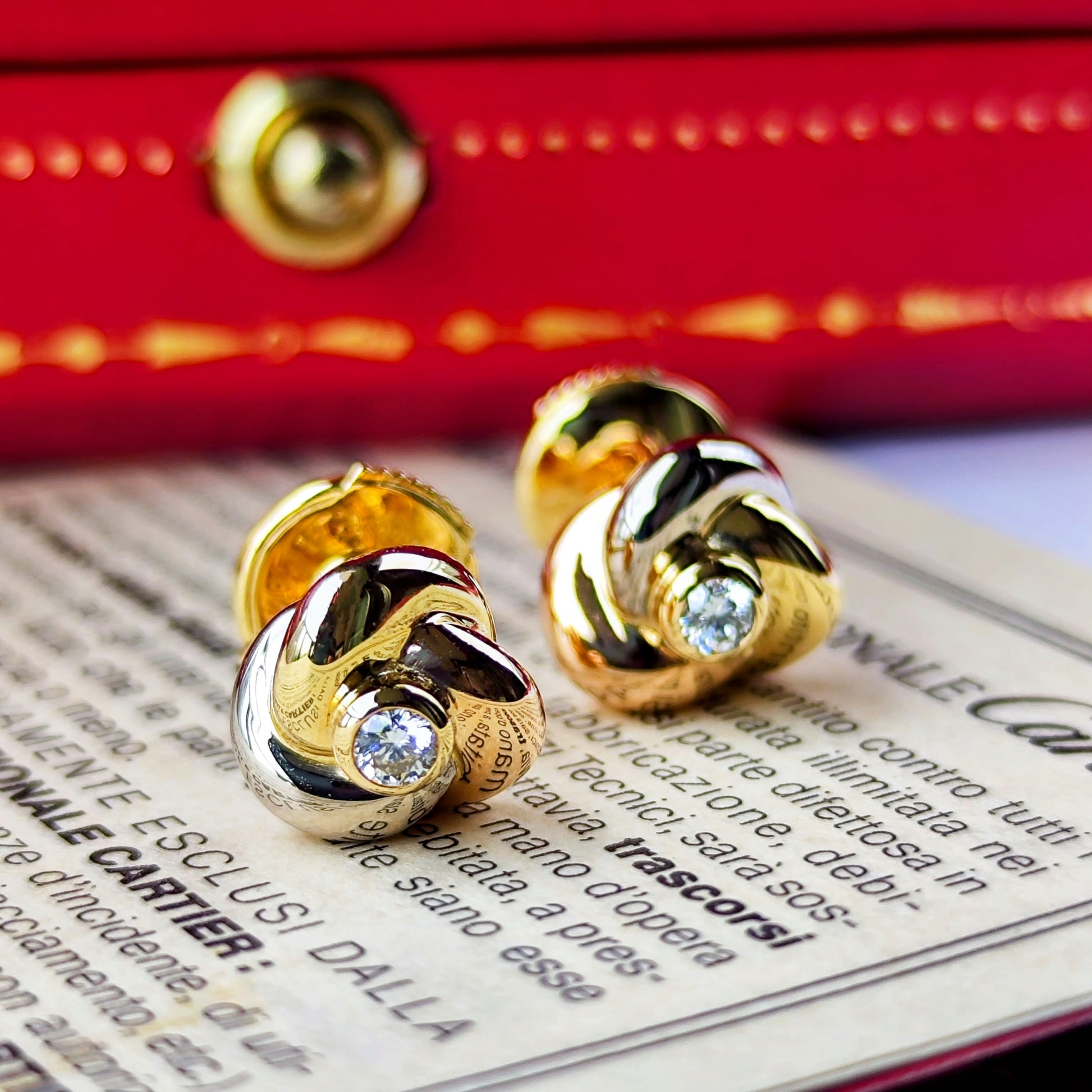 Cartier カルティエ トリニティピアス ダイヤモンド