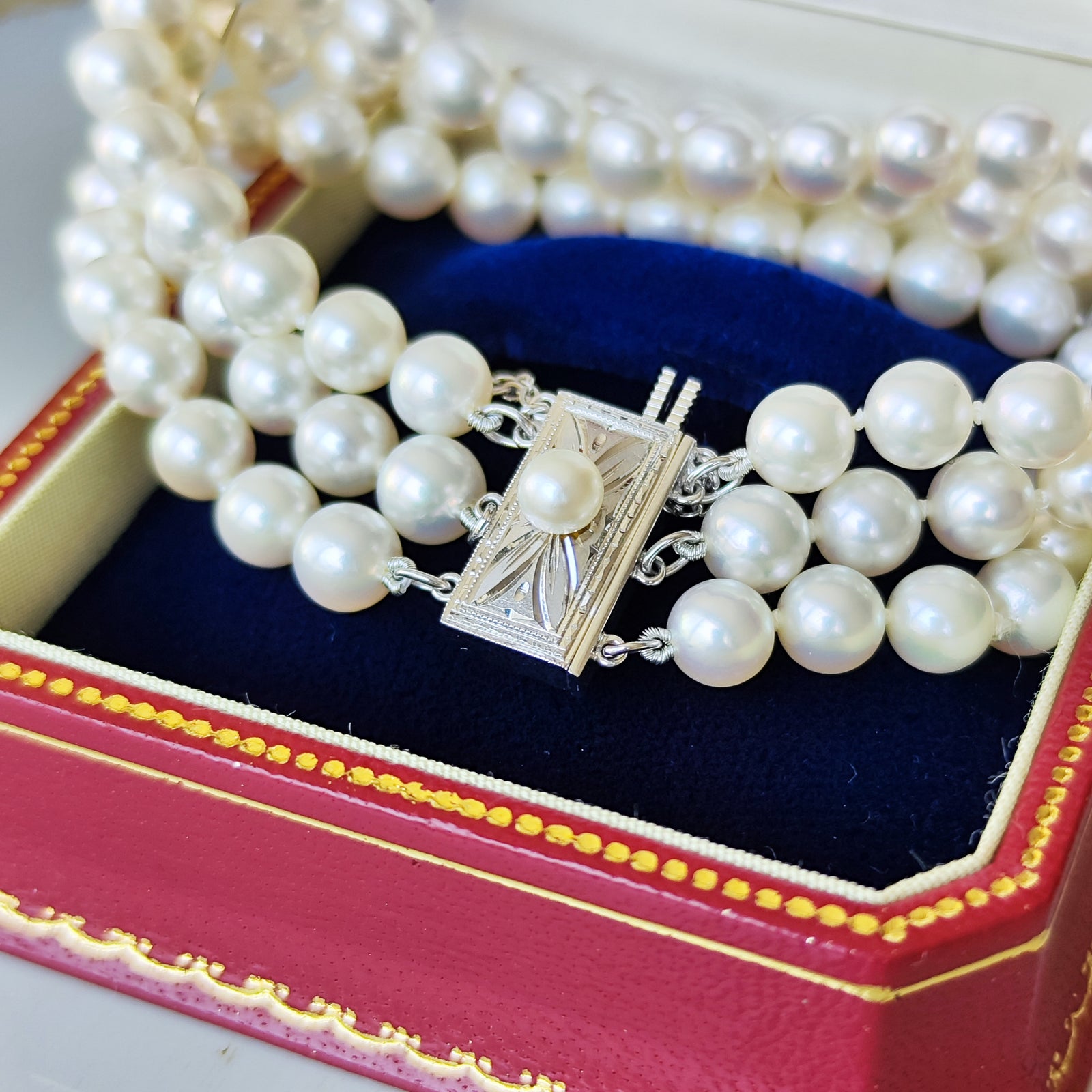 MIKIMOTO ミキモト あこや真珠 3連ブレスレット – Mico宝飾店