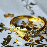 MIKIMOTO ミキモト ハートモチーフ ダイヤモンドリング