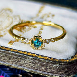 【初期の頃のルース】天然グランディディエライト 天然ダイヤモンド 18金リング