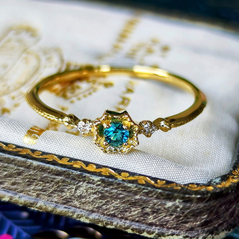 初期の頃のルース】天然グランディディエライト 天然ダイヤモンド 18金