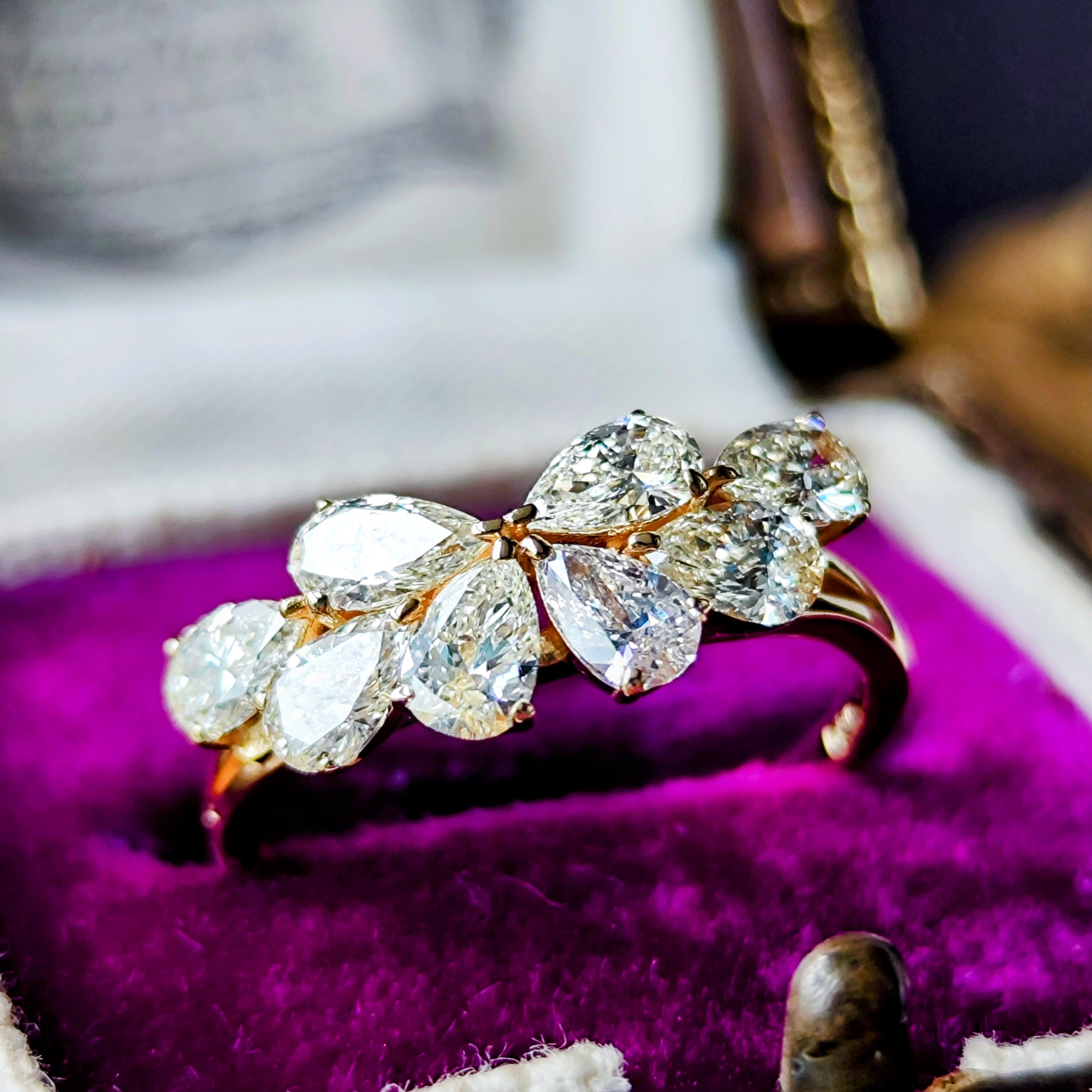 天然ダイヤモンド 1.30ct ペアシェイプ 18金リング – Mico宝飾店