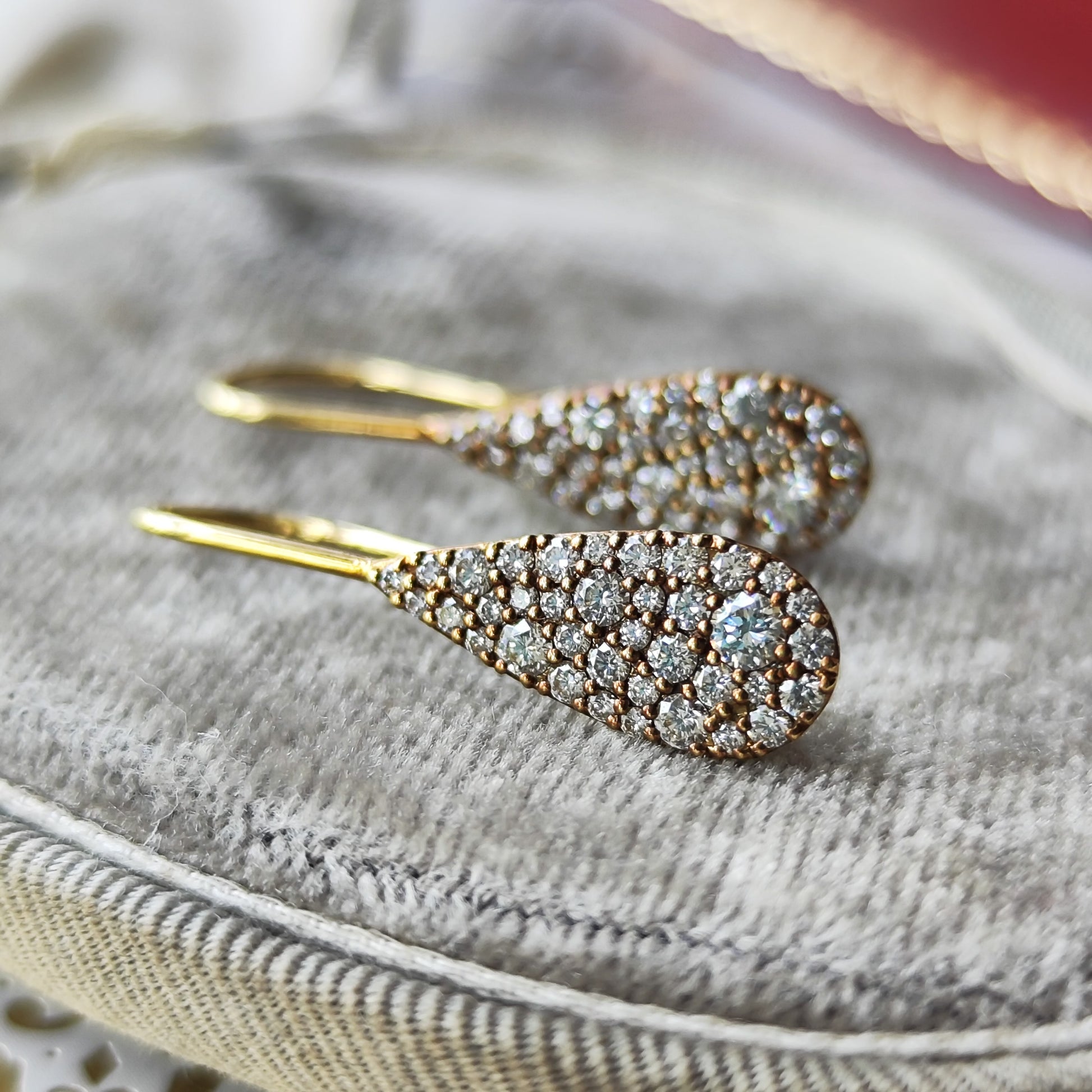 MIKIMOTO ミキモト ダイヤモンド 雫型 ドロップピアス 18金