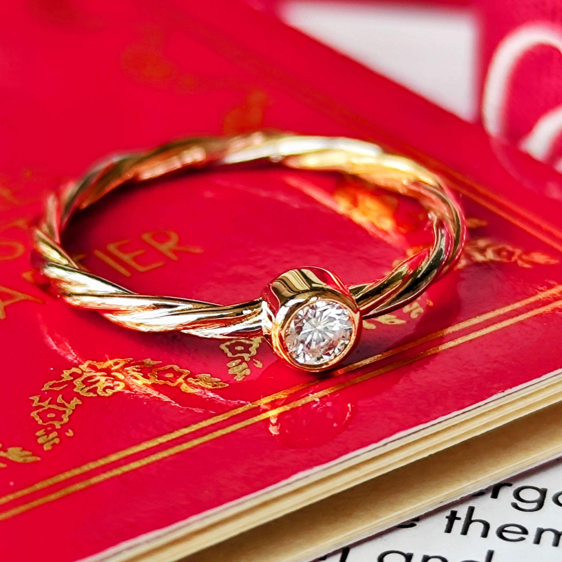 Cartier カルティエ スリーカラーツイストリング 51
