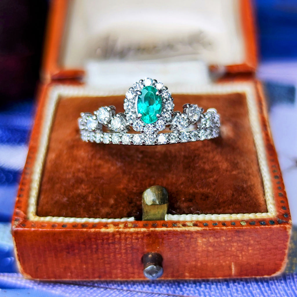【トップカラー】天然パライバトルマリン 0.24ct 天然ダイヤモンド プラチナ