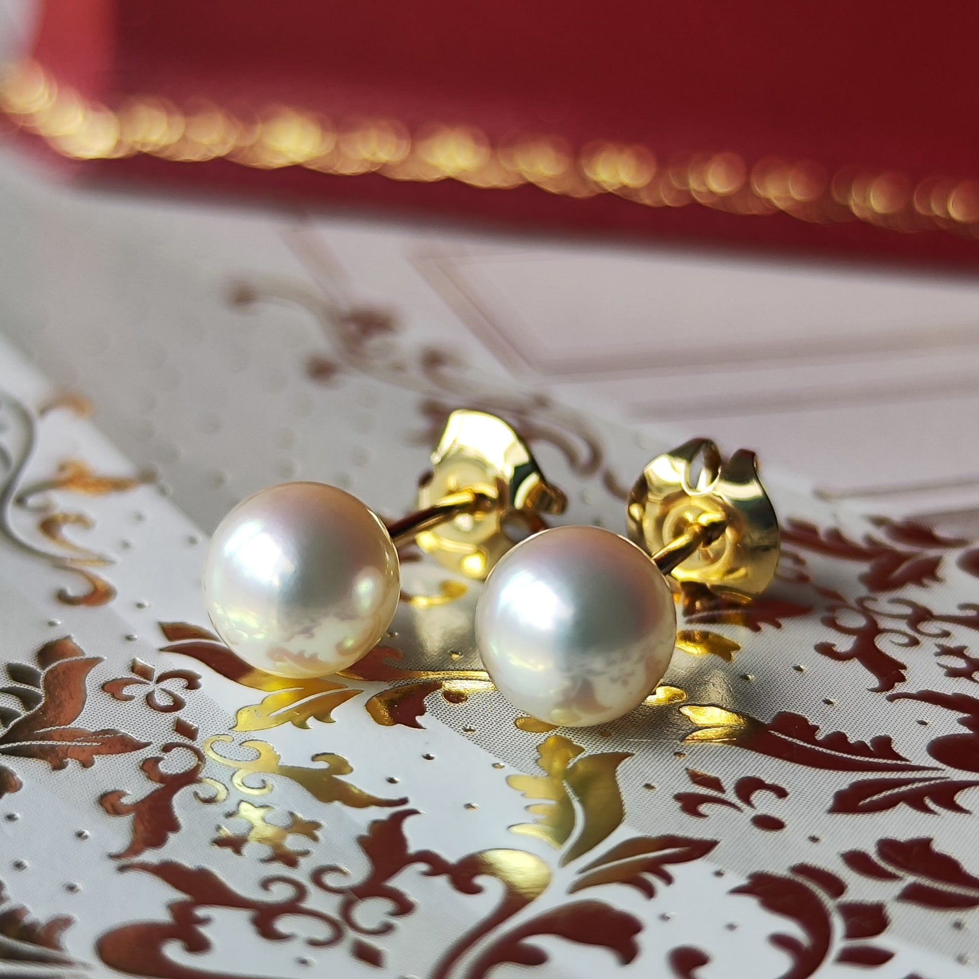 MIKIMOTO ミキモト あこや真珠 18金ピアス