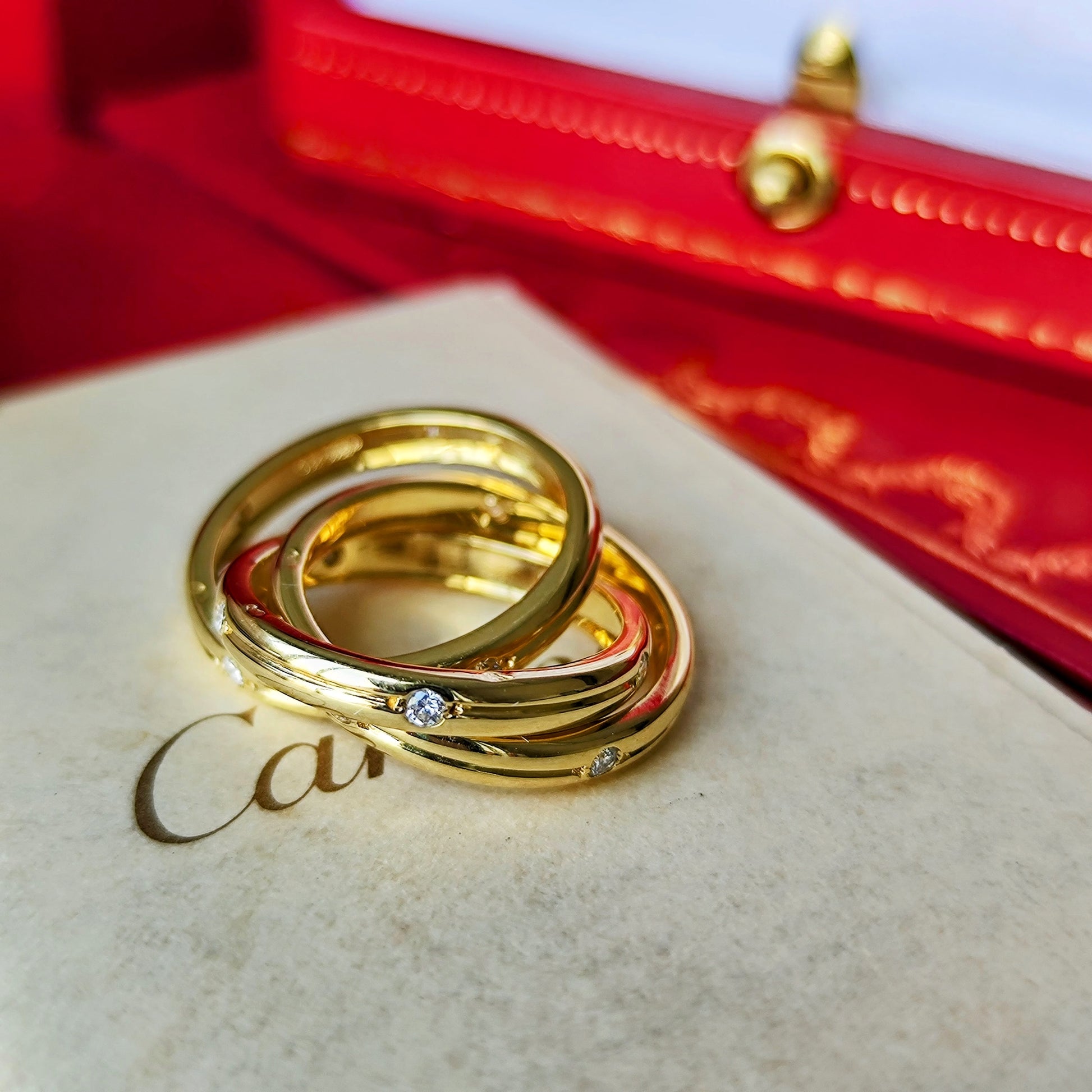 Cartier カルティエ トリニティコンステレーション ダイヤモンドリング 18金YG 49