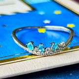 天然パライバトルマリン 天然ダイヤモンド リング