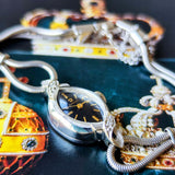 【OH済み 14金無垢時計】OMEGA オメガ 黒文字盤 ダイヤモンドベゼル カクテルウォッチ