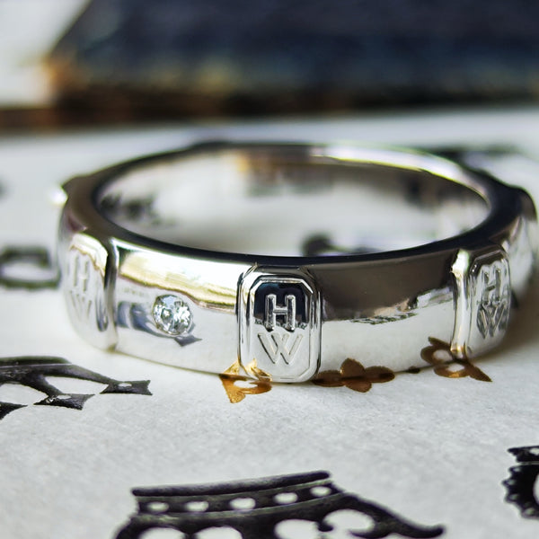 HARRY WINSTON  ハリーウィンスト ダブルロゴリング ダイヤモンド K18WG