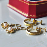 MIKIMOTO ミキモト チャーム イヤリング 18金