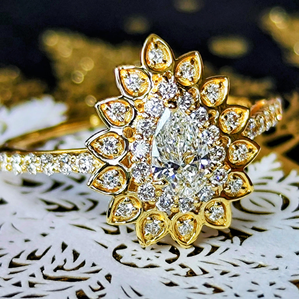 【インターナリーフローレス】天然ダイヤモンド 0.30ct 18金 GIA