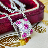MIKIMOTO ミキモト 天然ルビー 天然ダイヤモンド パヴェ ネックレス