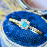 天然パライバトルマリン 天然ダイヤモンド リング