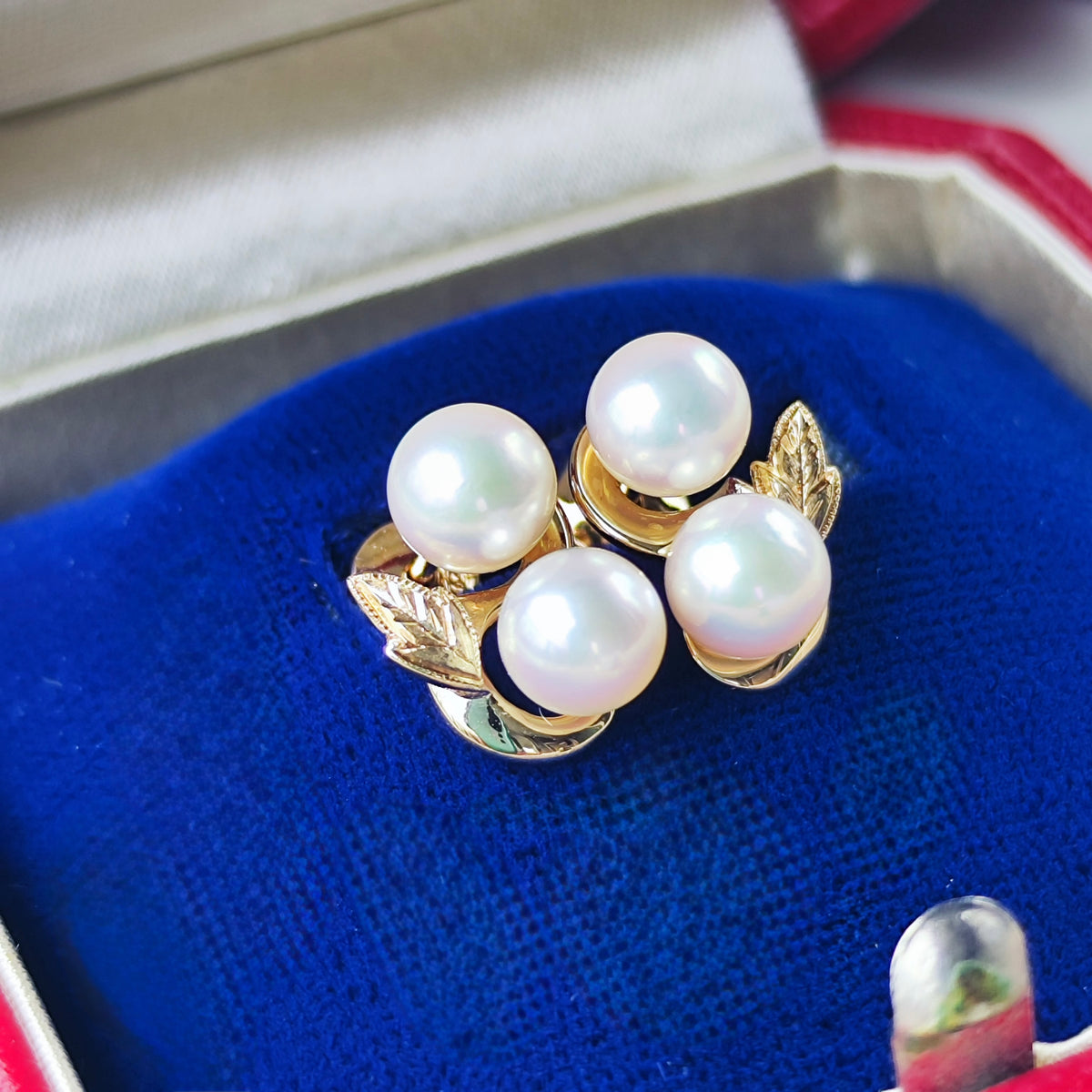 [Vintage MIKIMOTO] MIKIMOTO Akoya Pearl 14K Gold Earrings