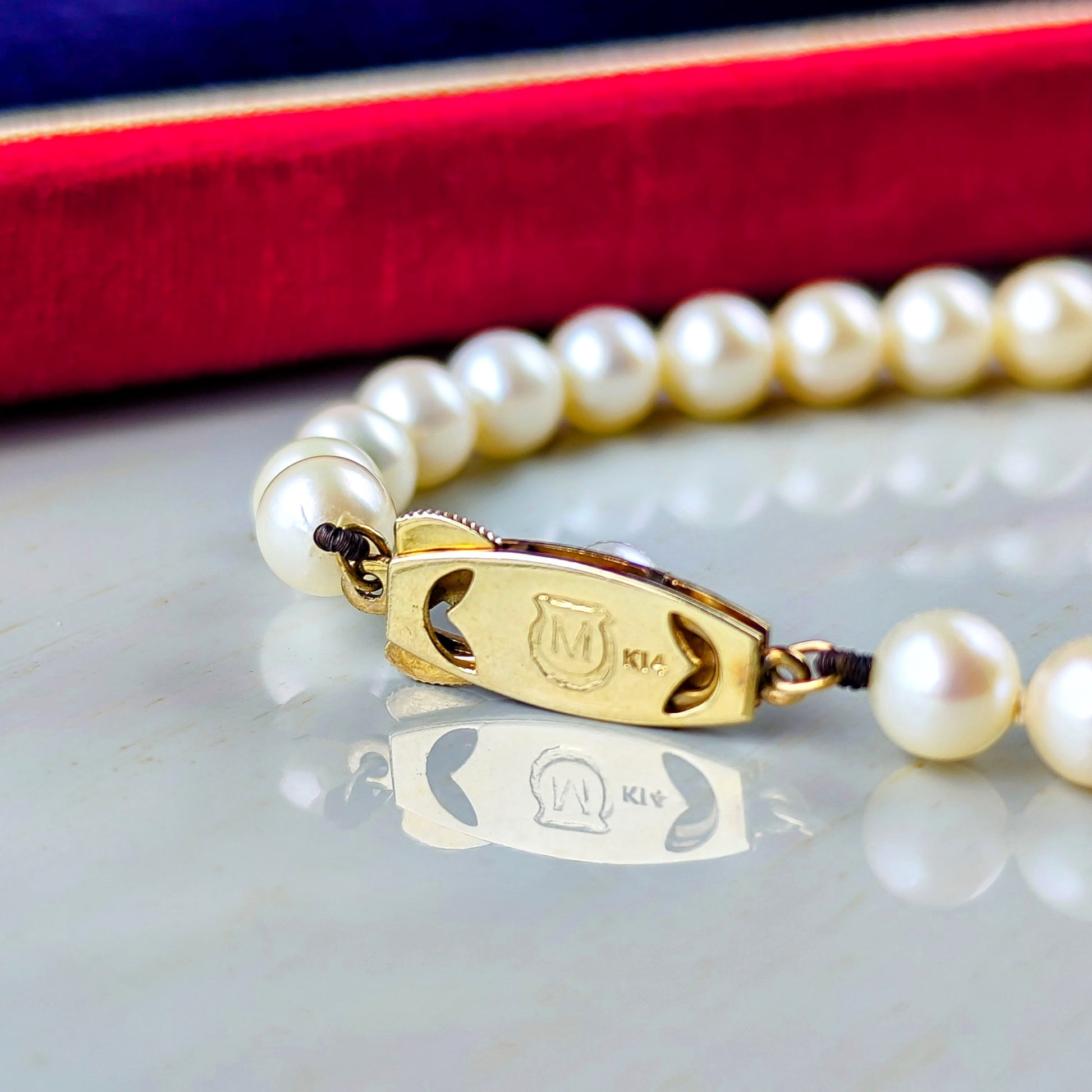 【貴重】MIKIMOTO ミキモト グラデーションネックレス 14金 御木本真珠店 オールドミキモト