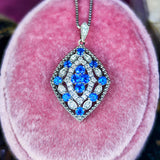 天然アウイナイト 天然ダイヤモンド ネックレス