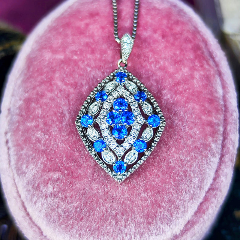 天然アウイナイト 天然ダイヤモンド ネックレス