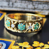 天然パライバトルマリン 天然ダイヤモンド 18金リング