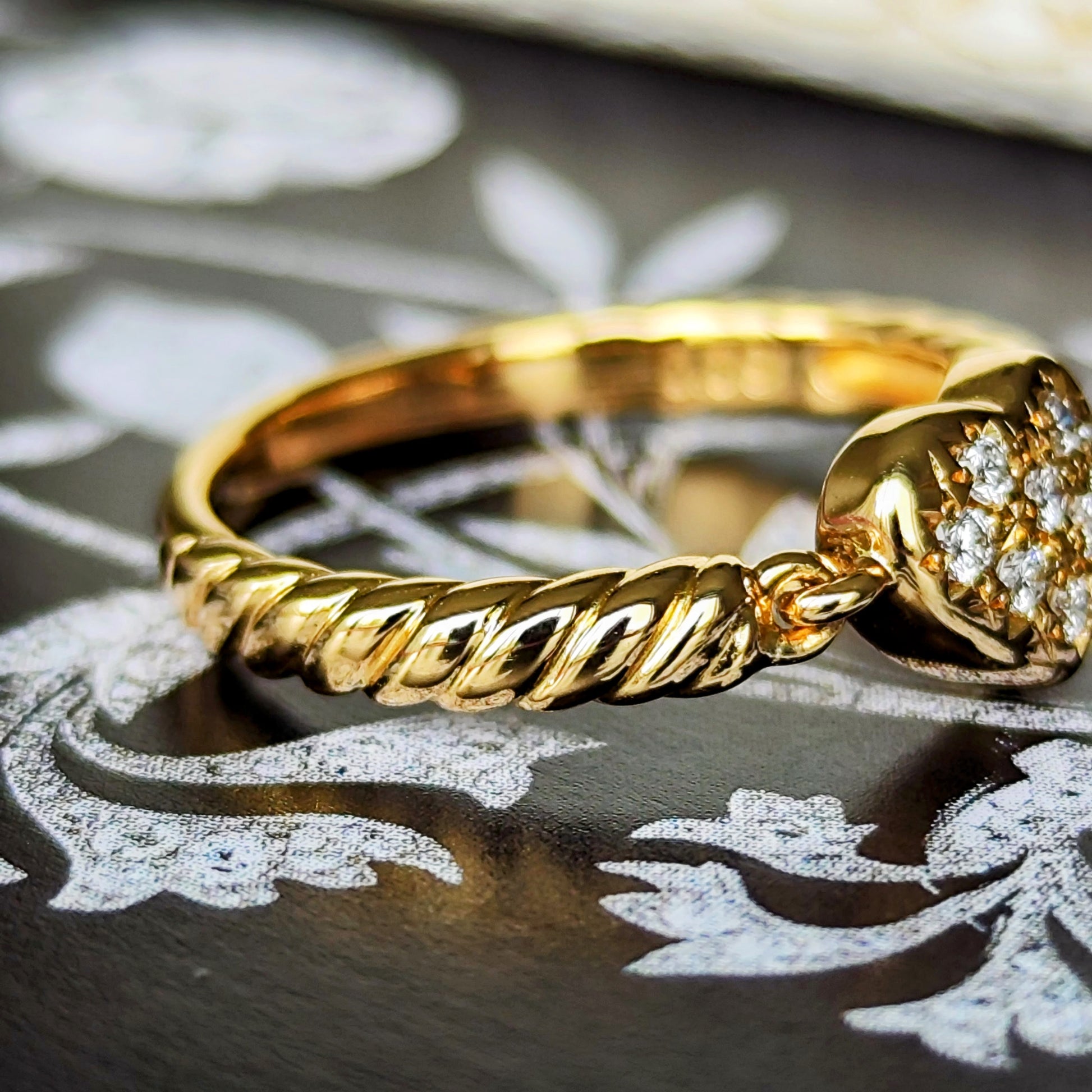 TASAKI 田崎真珠 天然ダイヤモンド ハートモチーフ パヴェリング