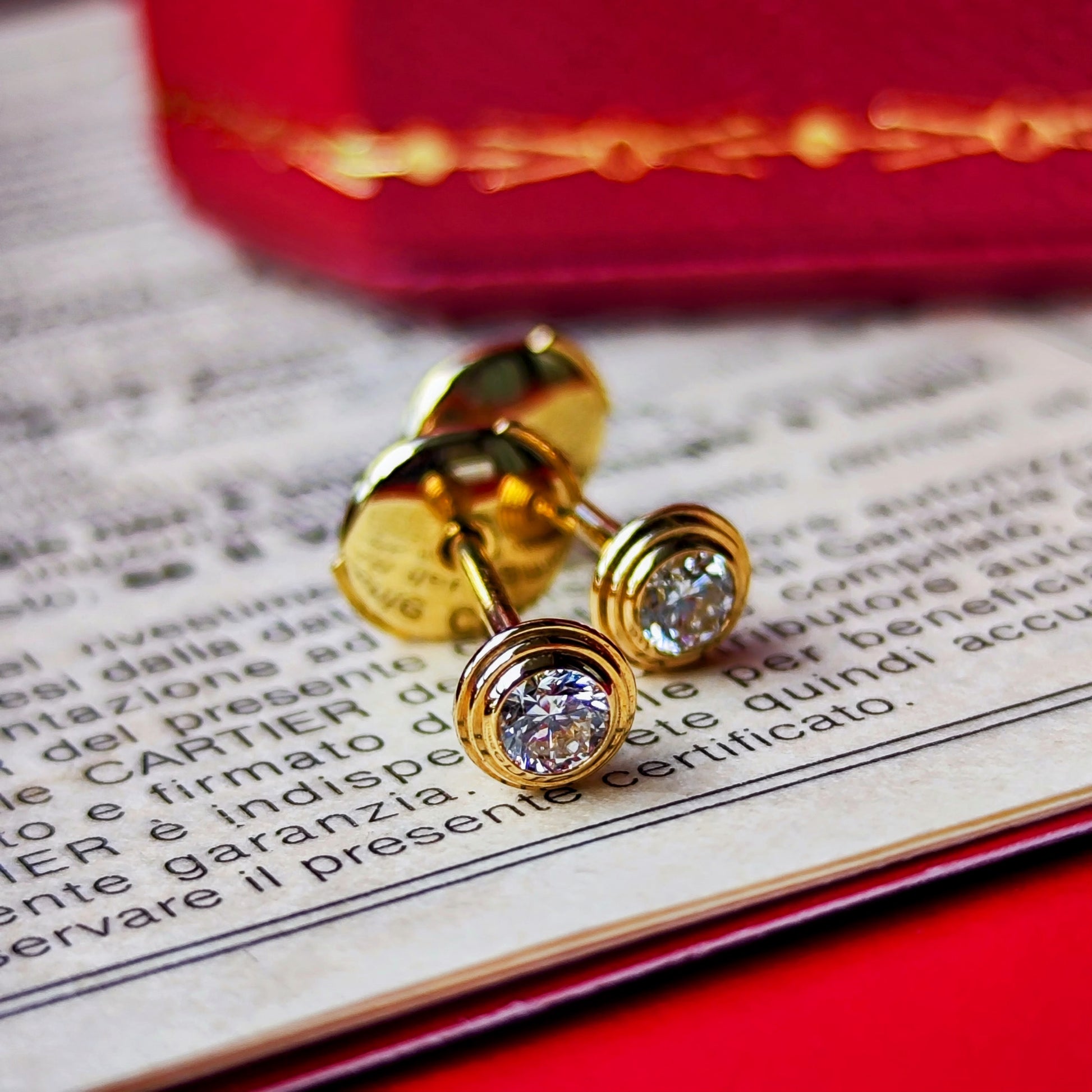 Cartier カルティエ ダムール ピアス SM 18金YG