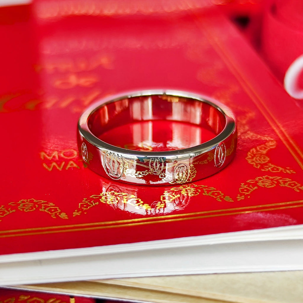 【Cartier 廃盤】カルティエ ハッピーバースデー リング 18金WG 52