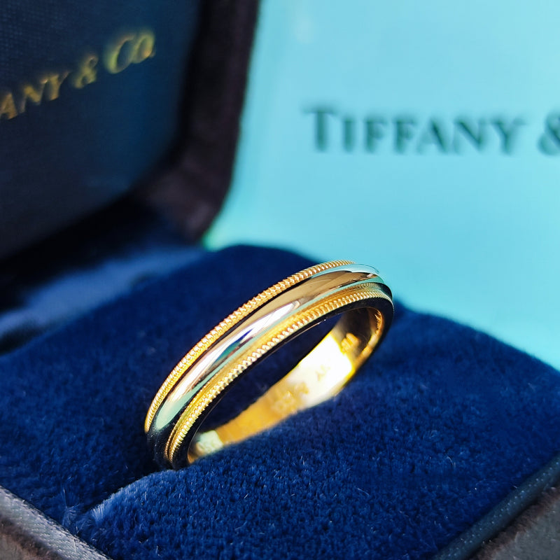 TIFFANY&Co ティファニー ミルグレインリング 14号