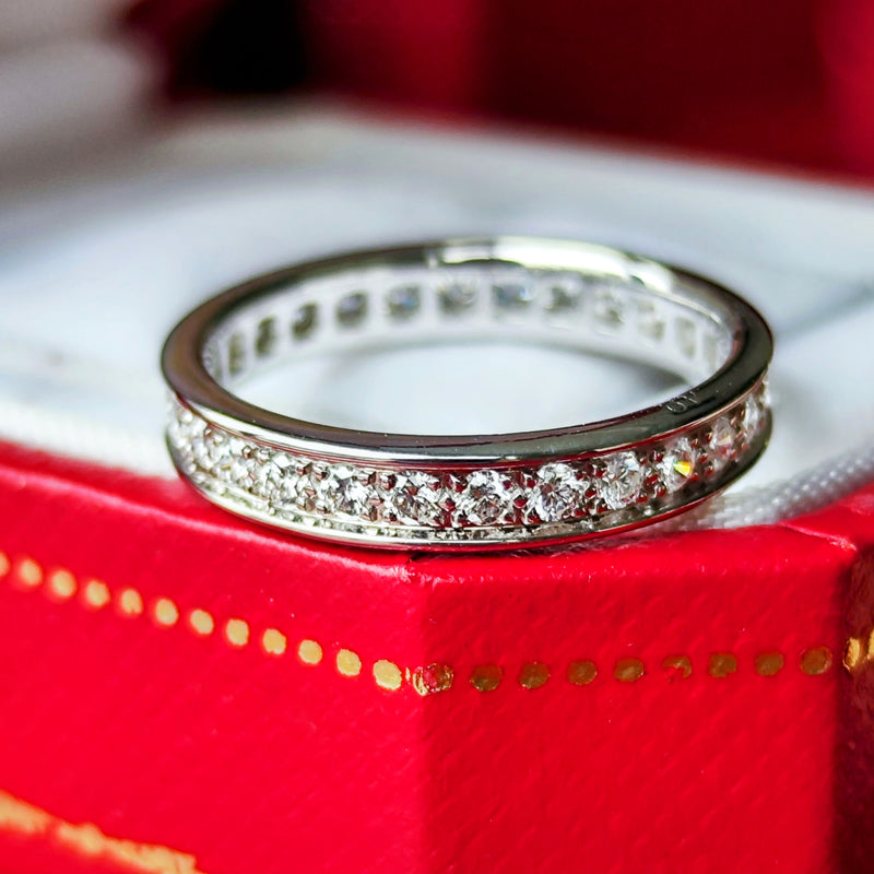 Cartier カルティエ ダイヤモンド フルエタニティリング 18金WG 49