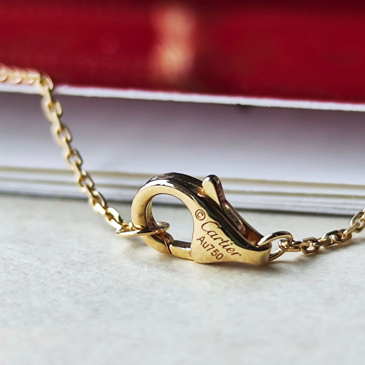 【廃盤 Cartier】カルティエ アミュレット クリソプレーズ ネックレス 18金YG