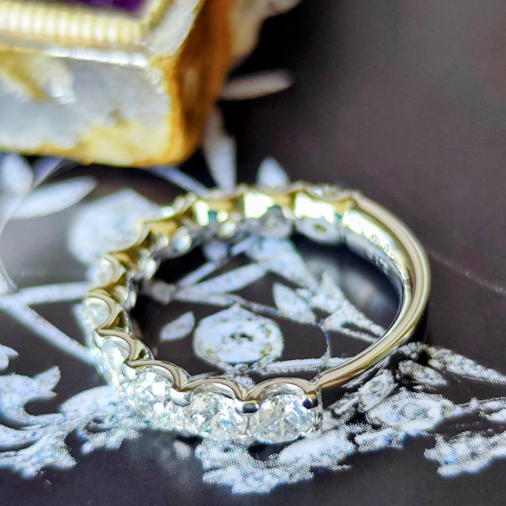 【2.10ct】天然ダイヤモンド ハーフエタニティリング
