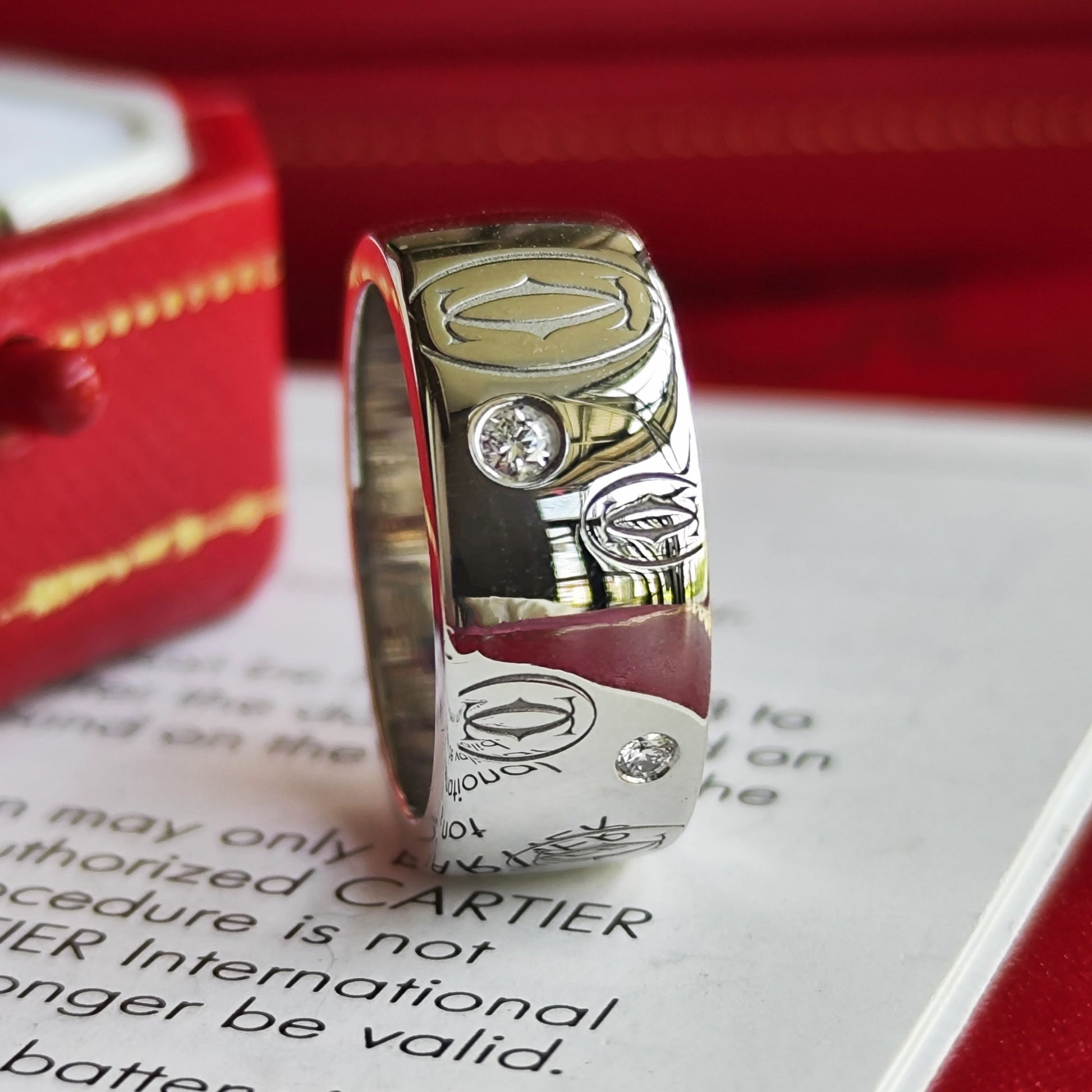 【Cartier 廃盤 レア】Cartier カルティエ ハッピーバースデー ダイヤモンドリング K18WG 51