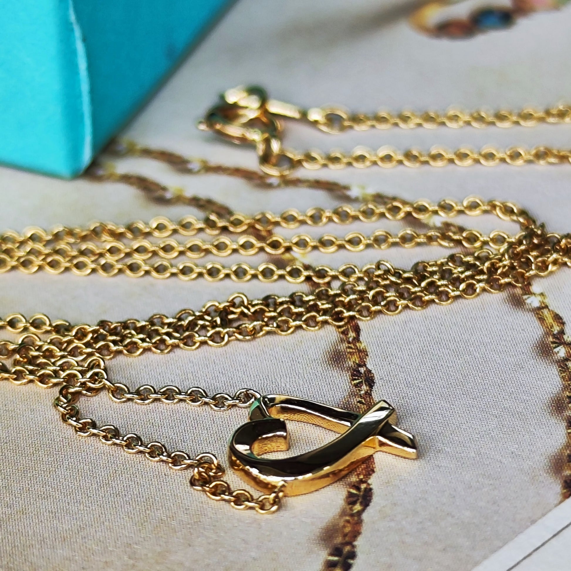 TIFFANY&Co ティファニー ラビングハート ネックレス 18金YG