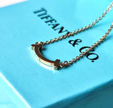 TIFFANY &Co ティファニー Tスマイル ミニ ネックレス 18金PG