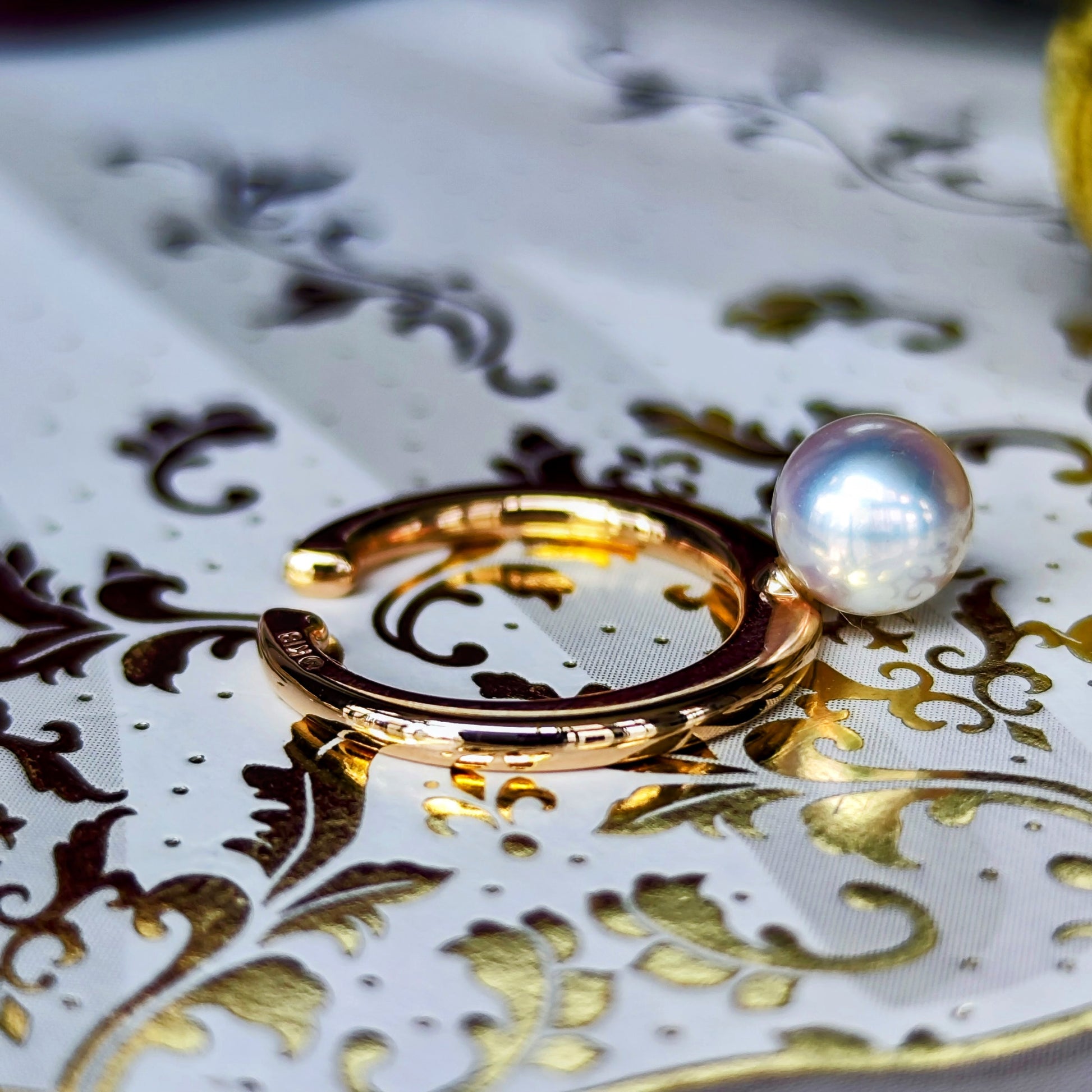 MIKIMOTO ミキモト あこや真珠 イヤーカフ 18金PG