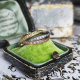 天然ダイヤモンド スリーカラー フルエタニティ 3連リング