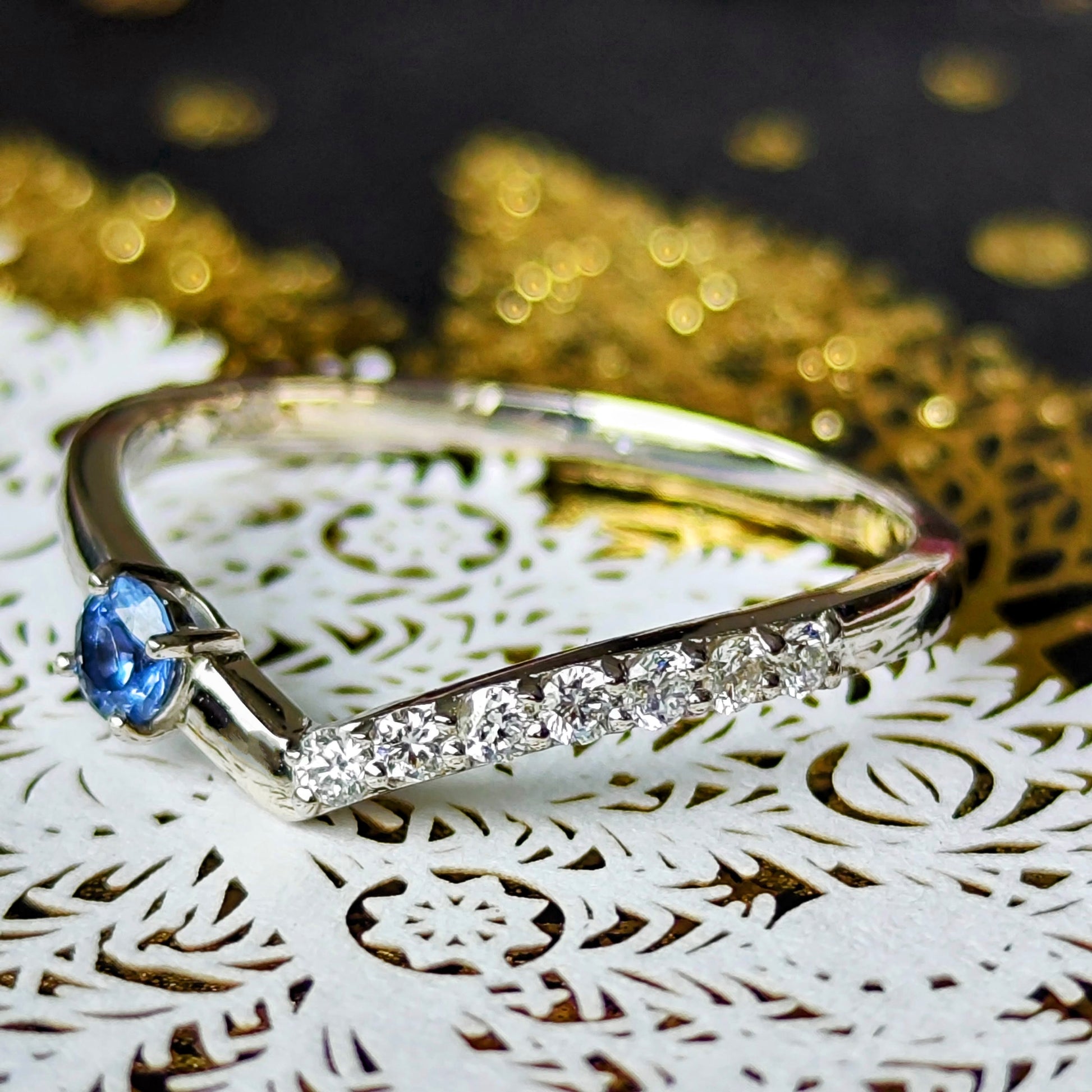 【幻のサファイア ヨーゴ渓谷】天然サファイア 天然ダイヤモンド リング 非加熱