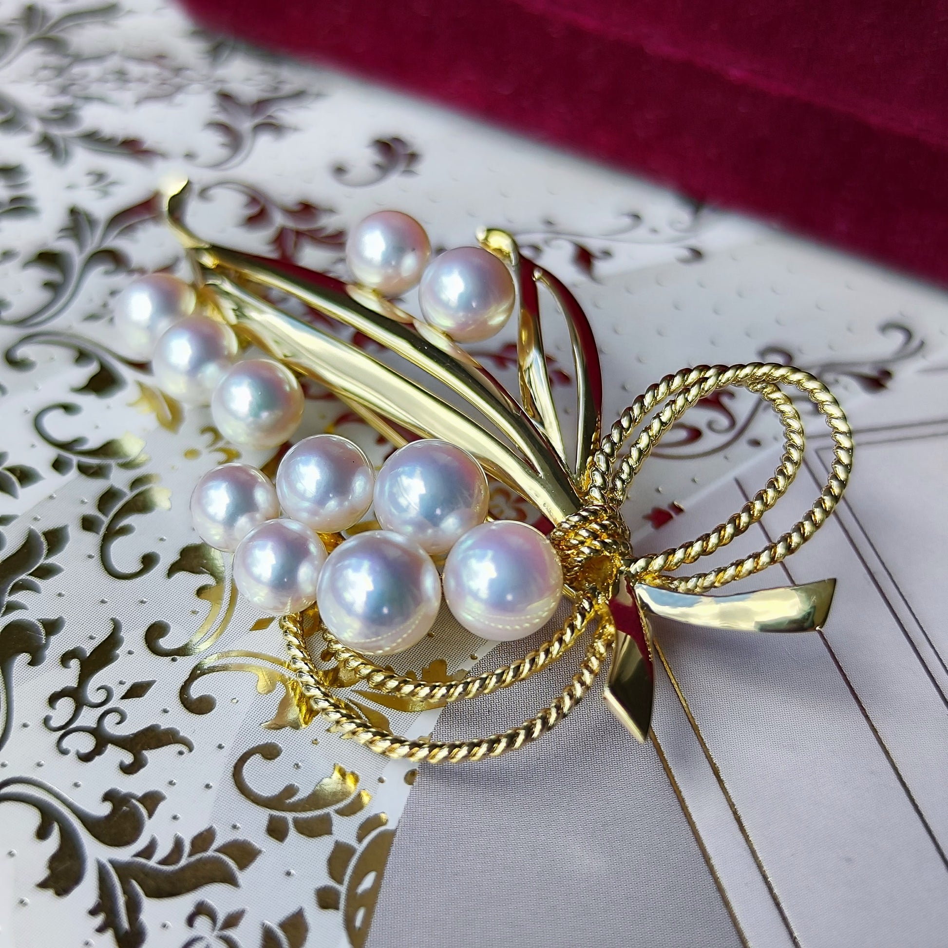 MIKIMOTO ミキモト あこや真珠 18金 ブローチ