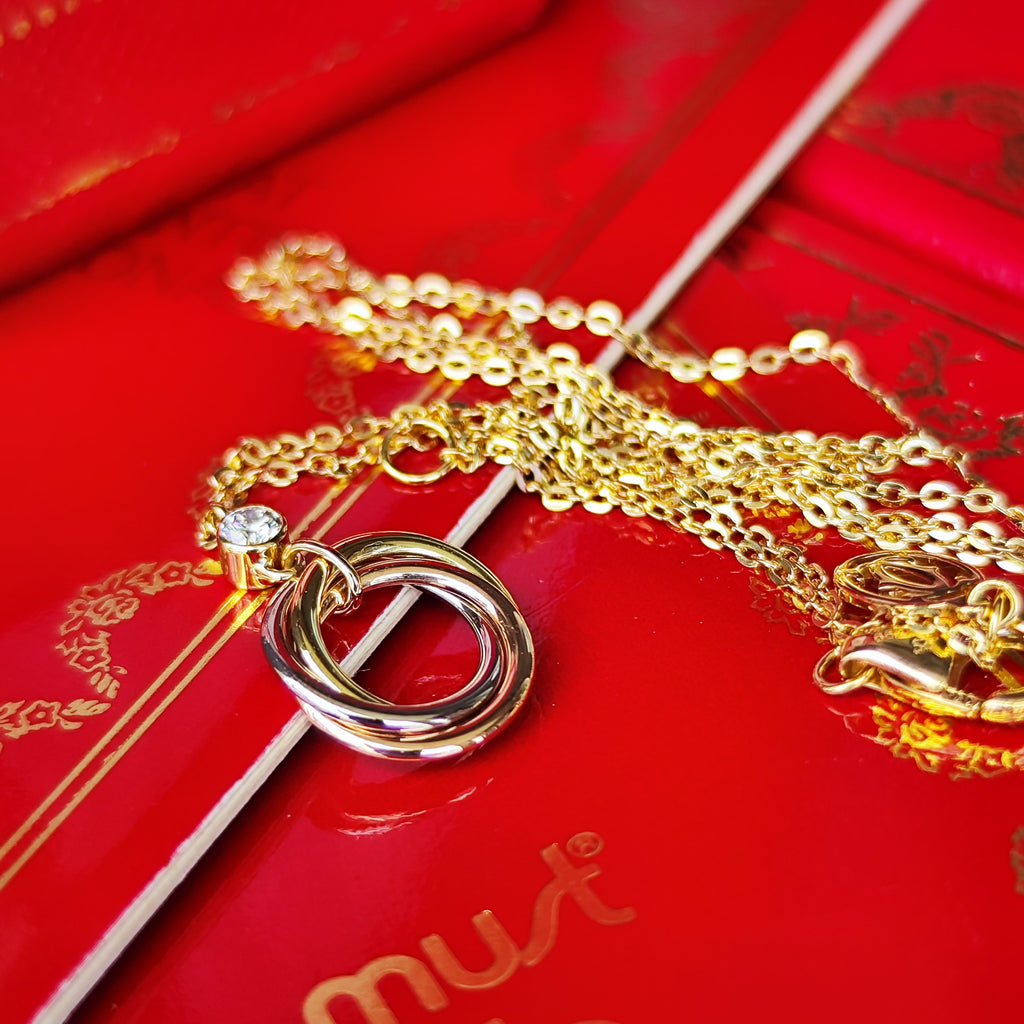 Cartier カルティエ ベビートリニティ ネックレス ダイヤモンド