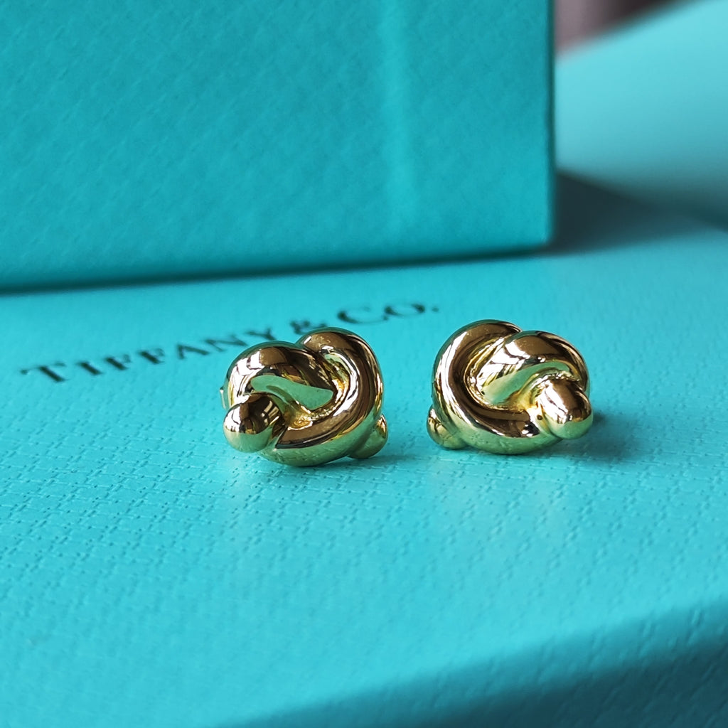 TIFFANY &Co ティファニー ノットピアス 18金YG