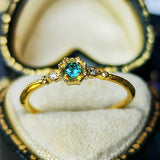 【初期の頃のルース】天然グランディディエライト 天然ダイヤモンド 18金リング