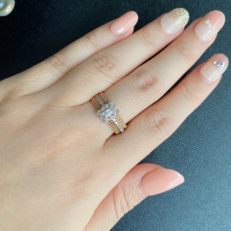 天然ダイヤモンド スタッキングリング