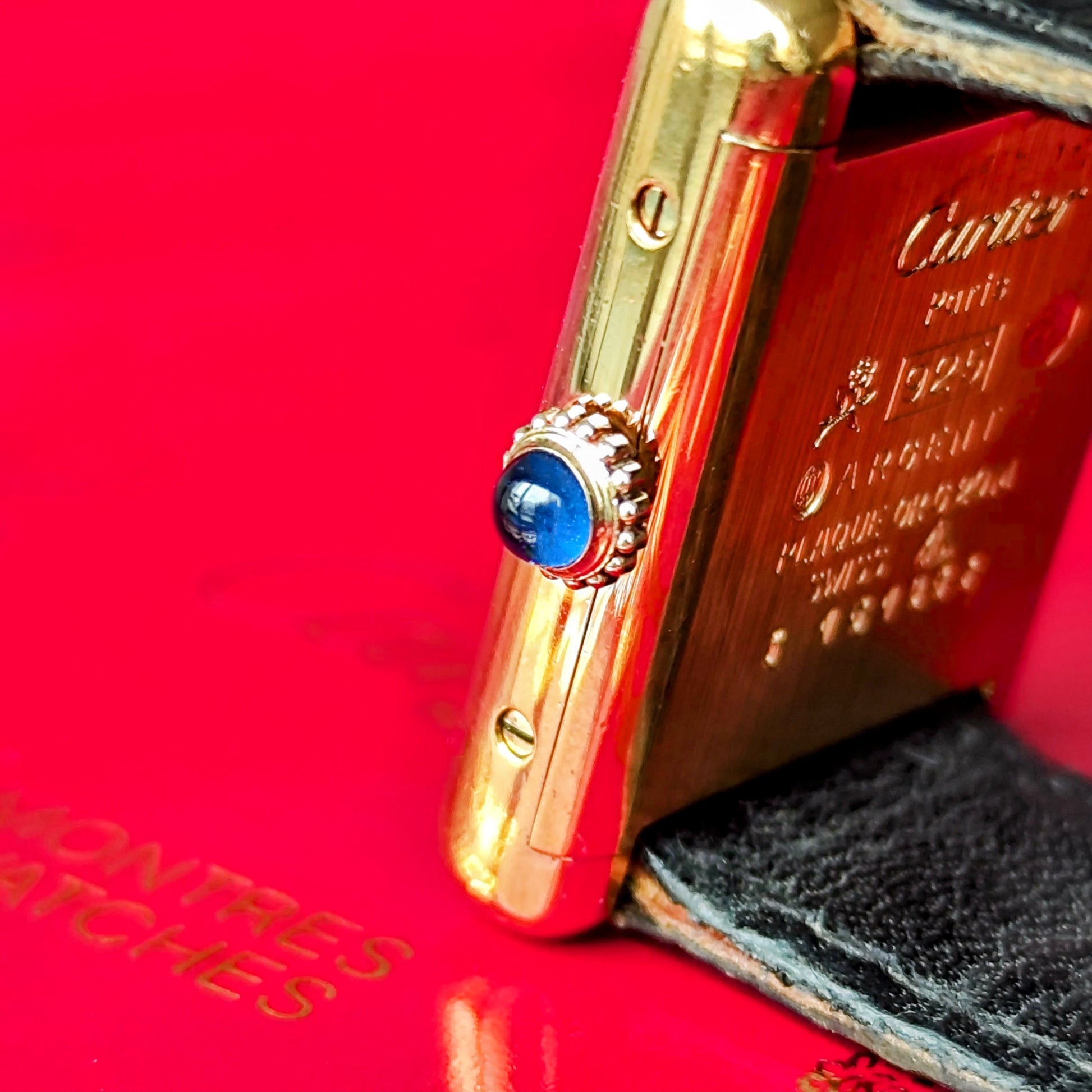 【OH済み】Cartier カルティエ マストタンク ブラックローマンオニキス 手巻き腕時計