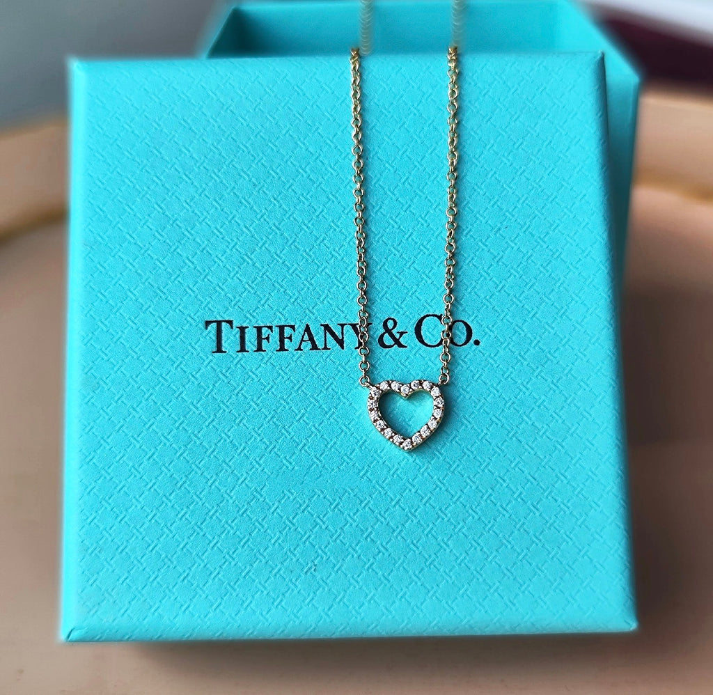 TIFFANY &Co ティファニー メトロハート ダイヤモンド ネックレス